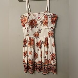 Floral Spaghetti Strap/Strapless Mini Dress | XXL